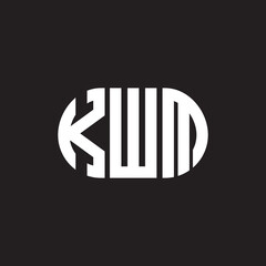 KWM letter logo design on black background. KWM creative initials letter logo concept. KWM letter design.