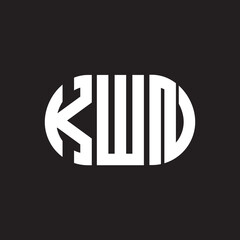 KWN letter logo design on black background. KWN creative initials letter logo concept. KWN letter design.