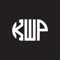 KWP letter logo design on black background. KWP creative initials letter logo concept. KWP letter design.