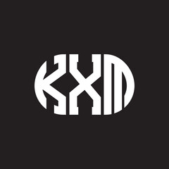 KXM letter logo design on black background. KXM creative initials letter logo concept. KXM letter design.