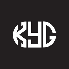 KYG letter logo design on black background. KYG creative initials letter logo concept. KYG letter design.