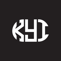KYI letter logo design on black background. KYI creative initials letter logo concept. KYI letter design.