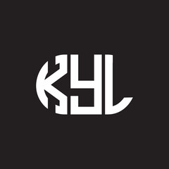 Fototapeta premium KYL letter logo design on black background. KYL creative initials letter logo concept. KYL letter design.