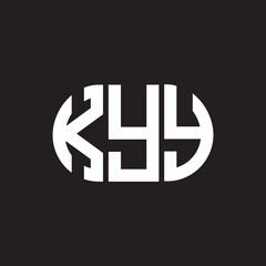 KYY letter logo design on black background. KYY creative initials letter logo concept. KYY letter design.
