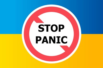 Stop panic flat vector illustration
