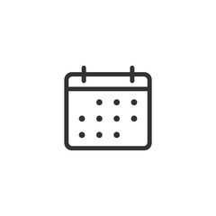 Calendar vector icon. Calendar symbol. Tear-off calendar. Time management. Holidays icon. Deadline icon. Tear-off calendar. Schedule. Vacation sign. Task Manager. Solemn date. Ui elements. Planning.