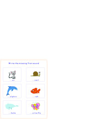 Completing the initials of english words.