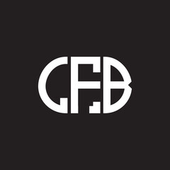 Obraz premium LFB letter logo design on black background. LFB creative initials letter logo concept. LFB letter design.