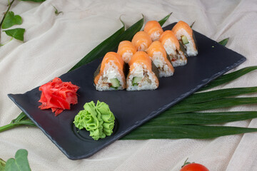 sushi with salmon