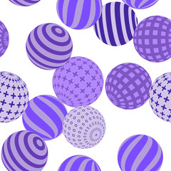 Retro 3d illustration of abstract balls, great design for any purpose. Modern poster for cover design. Vector seamless technology background. Background wall design.