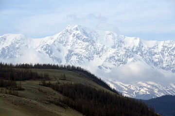 Fototapeta premium Mountain landscape near the North Chui ridge in the Kosh-Agach district of the Altai Republic. Russia