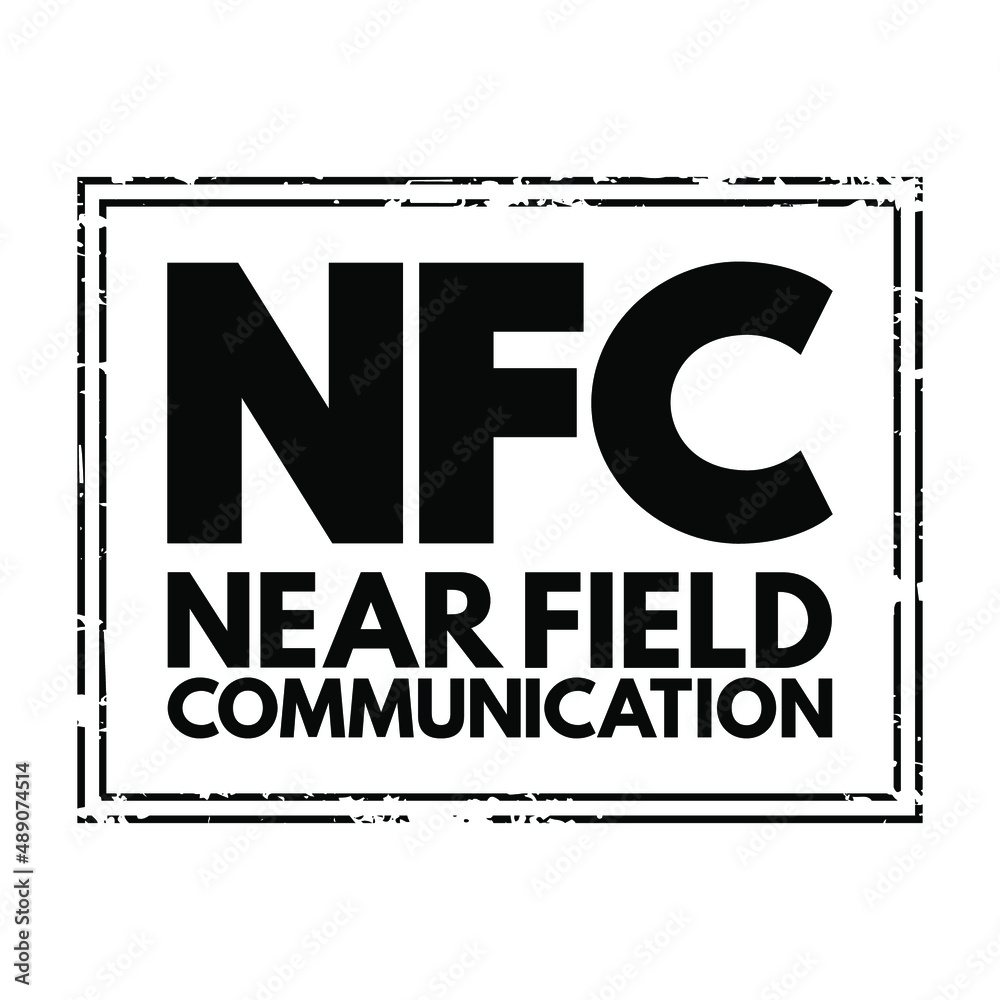 Poster nfc near-field communication - set of communication protocols that enables communication between two