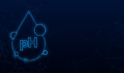 pH neutral balance badge, label. Neutral Ph Drop plexus icon. Vector stock illustration.