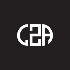LZA letter logo design on black background. LZA creative initials letter logo concept. LZA letter design.