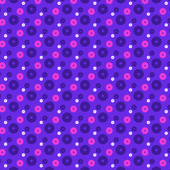 Fun Geometric Seamless Pattern in dark blue and pink. Cool abstract design for fashion fabrics, home decor, kid’s clothes, backgrounds, cards and templates, scrapbooking, etc. Vector illustration