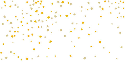 Star confetti. Golden casual confetti background. Bright design pattern. Vector template with gold stars. Suitable for your design, cards, invitations, gift, vip