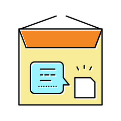 cardboard with rfid color icon vector illustration