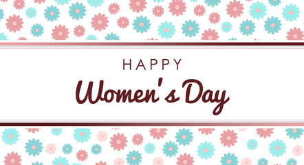 Happy Women's Day Abstract background with Beautiful Flowers. International women's day wallpaper