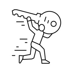 leadership business line icon vector illustration