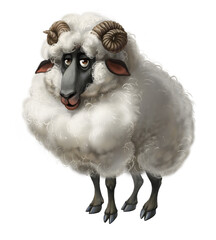 cartoon character mutton sheep digital painting