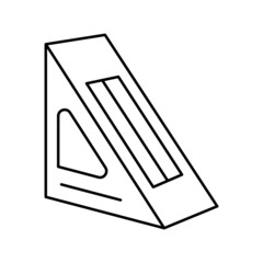 sandwich box line icon vector illustration