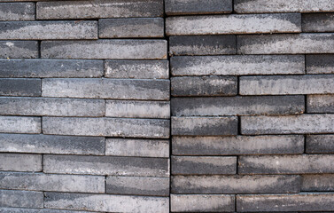 Gray bricks piled up. Gray Brick texture