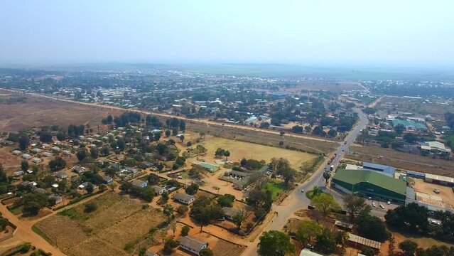 aerial view of the city in Africa, Mazabuka