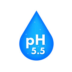 pH neutral balance badge, label. Neutral Ph Drop. Vector stock illustration.