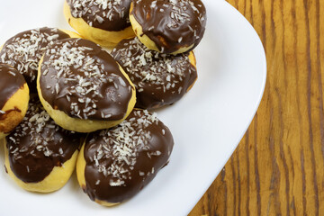  image of delicious chocolate cookie close-up