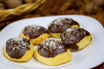 image of delicious chocolate cookie close-up