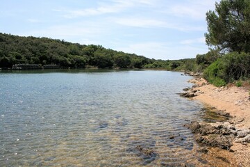 peacefull nature in Punta Kriza, Island Cres, Croatia 