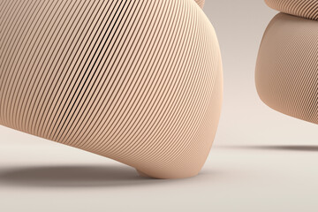 Abstraction of 3d shells with duplicate vertical shapes.