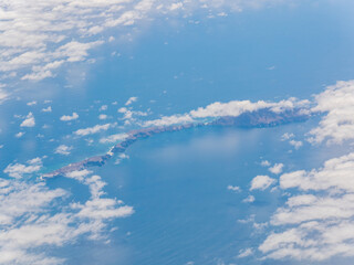 Naklejka na ściany i meble Aerial view of the Anacapa Island