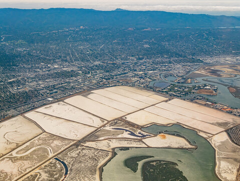 Aerial View Of The Redwood City And Cityscape