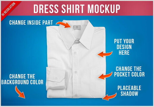 Folded Dress Shirt Mockup