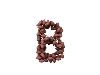 American Football Themed Font Letter B