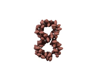 American Football Themed Font Number 8