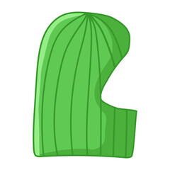 Trendy neon green hand knitted balaclava hat