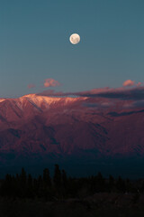 moon over the mountains