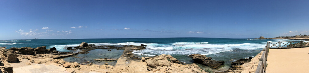 A view of the seafront at Caeserea in Israel