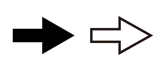 Arrow silhouette icon set. Editable vector.