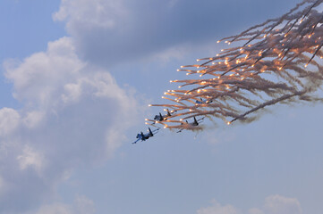 Russian fighter aircraft flights are a beautiful sight