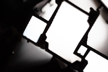 Steel factory warehouse displayed aluminum profile for window, door, bathroom box