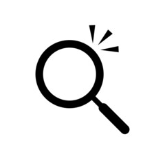 Pop magnifying glass icon. Search icon. Vector.
