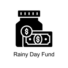 Rainy Day Fund Vector Solid icons for your digital or print projects.