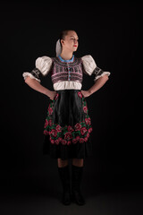 Slovak folklore. Slovakian folklore girl.