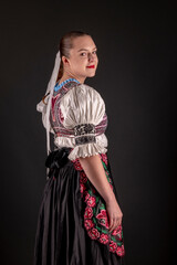 Slovak folklore. Slovakian folklore girl.