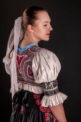 Slovak folklore. Slovakian folklore girl.