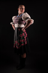 Slovak folklore. Slovakian folklore girl.