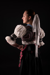 Slovak folklore. Slovakian folklore girl.